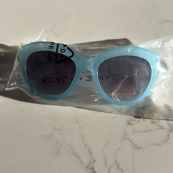 Janie and Jack Stripe Sunglasses in Sky Blue Size 2T-4 - Picture 2 of 2